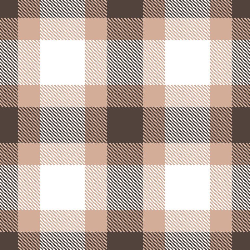 Modern Seamless Tartan in Vivid Mushroom tones Textile Design vector