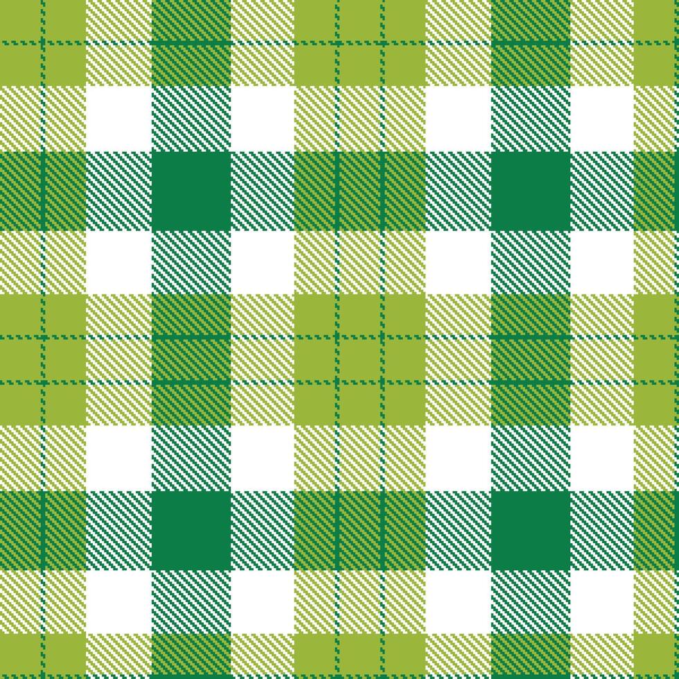 Warm Booger Green and Iridescent Jungle Green Seamless Tartan Textile Design vector