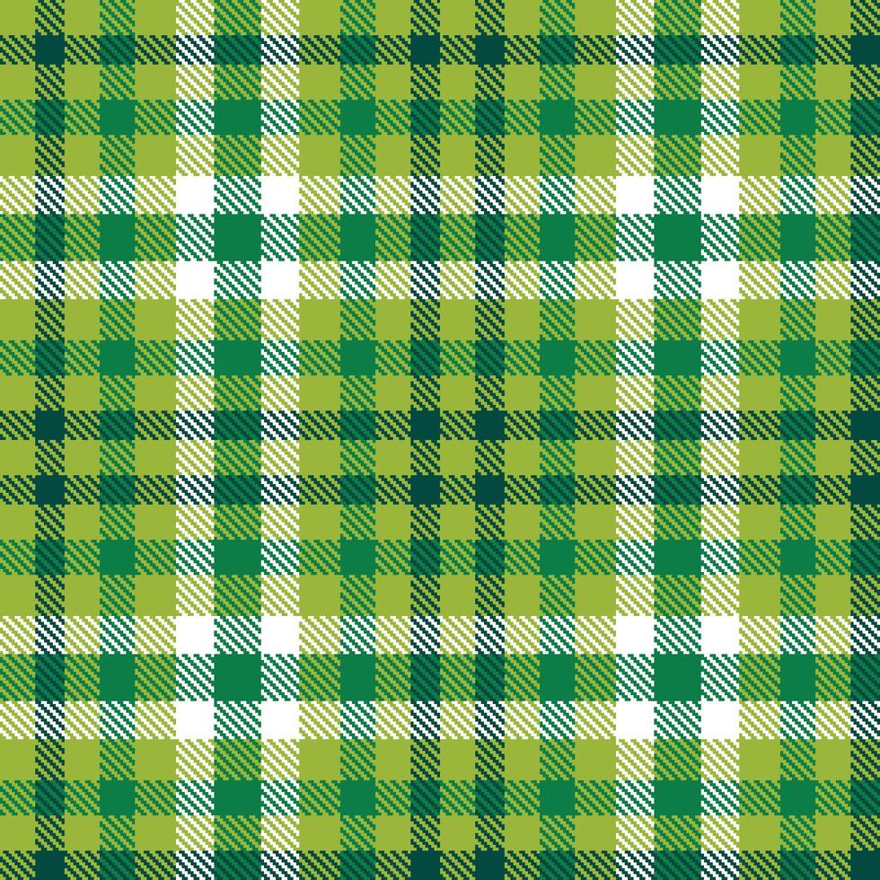 Modern Seamless Tartan in Smoky Booger Green tones Textile Design vector