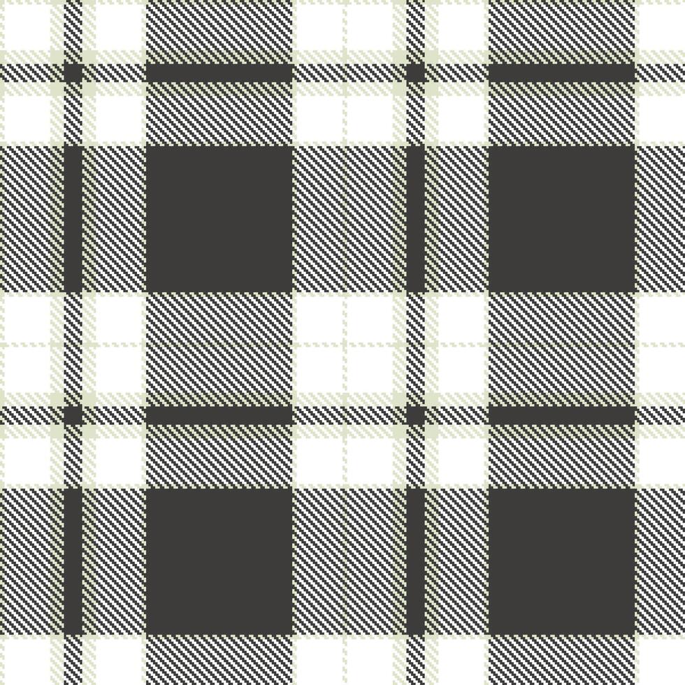 Dark Light Grey Seamless Tartan with Deep White accents Textile Design vector