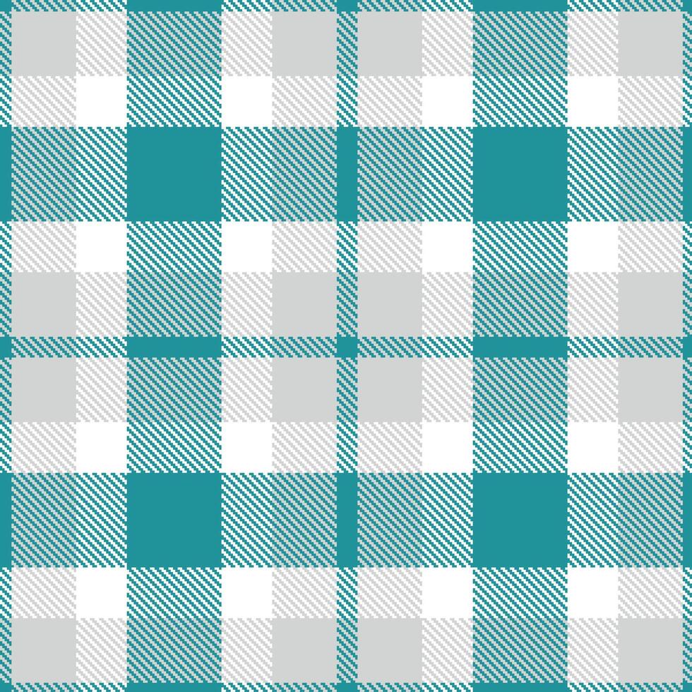 Modern Dark Dark Cyan Seamless Tartan Textile Design vector
