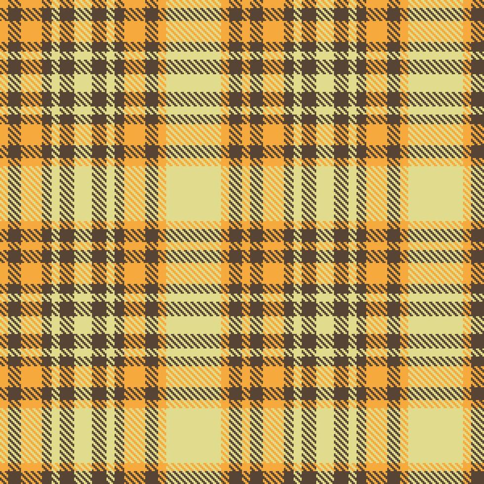 Bright Purplish Brown and Soft Butterscotch Seamless Tartan Textile Design vector