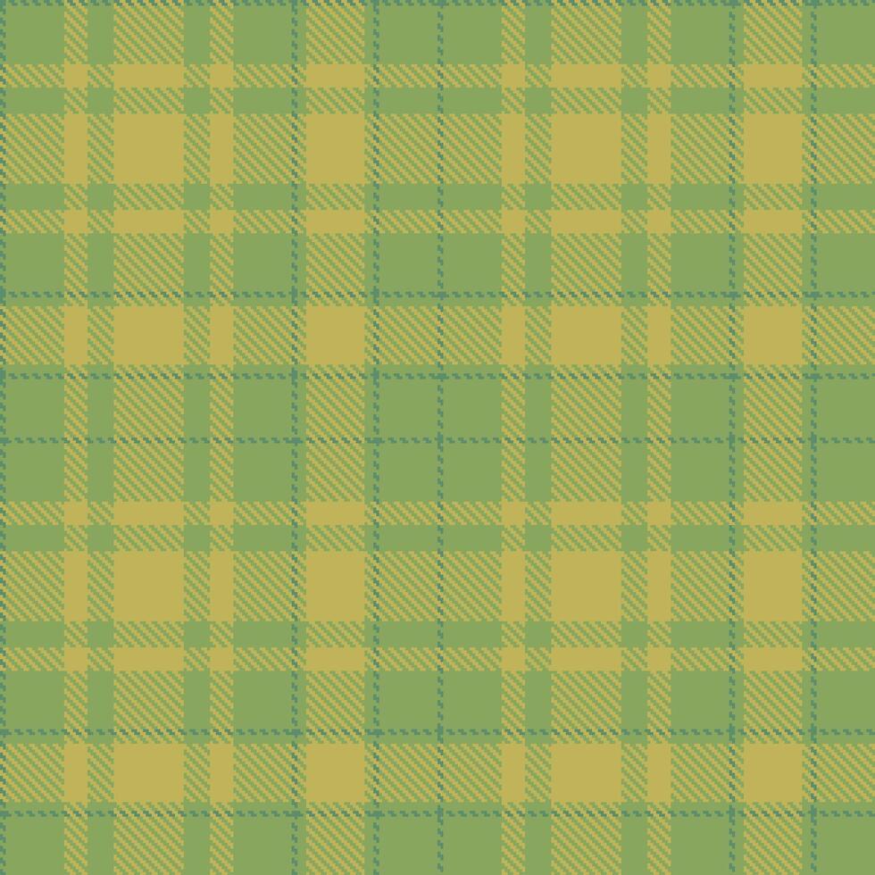 Light Moss Seamless Tartan with Bright Desert accents Textile Design vector