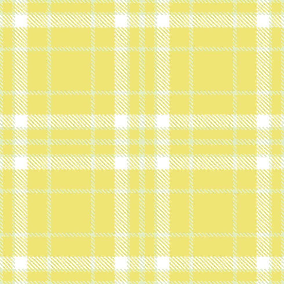 Iridescent Ecru and Rich Sandy Yellow Seamless Tartan Textile Design vector