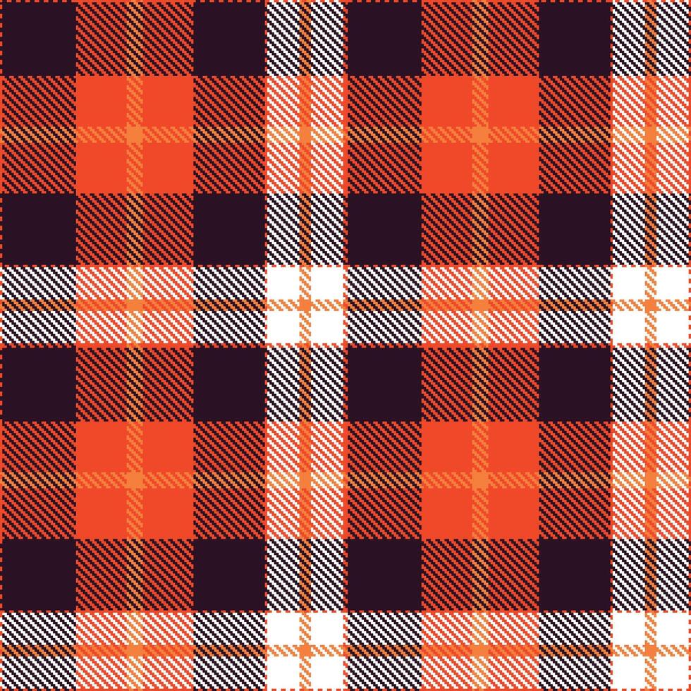 Dusty Tomato and Deep Dark Plum Seamless Tartan Textile Design vector
