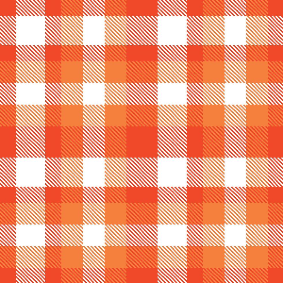 Modern Pastel Tomato Seamless Tartan Textile Design 2 vector
