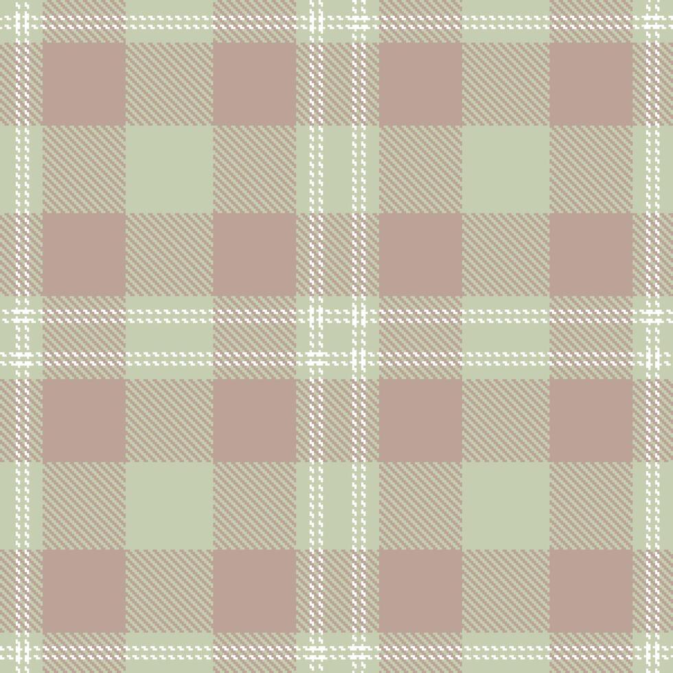 Muted Bland and Neon White Seamless Tartan Textile Design vector