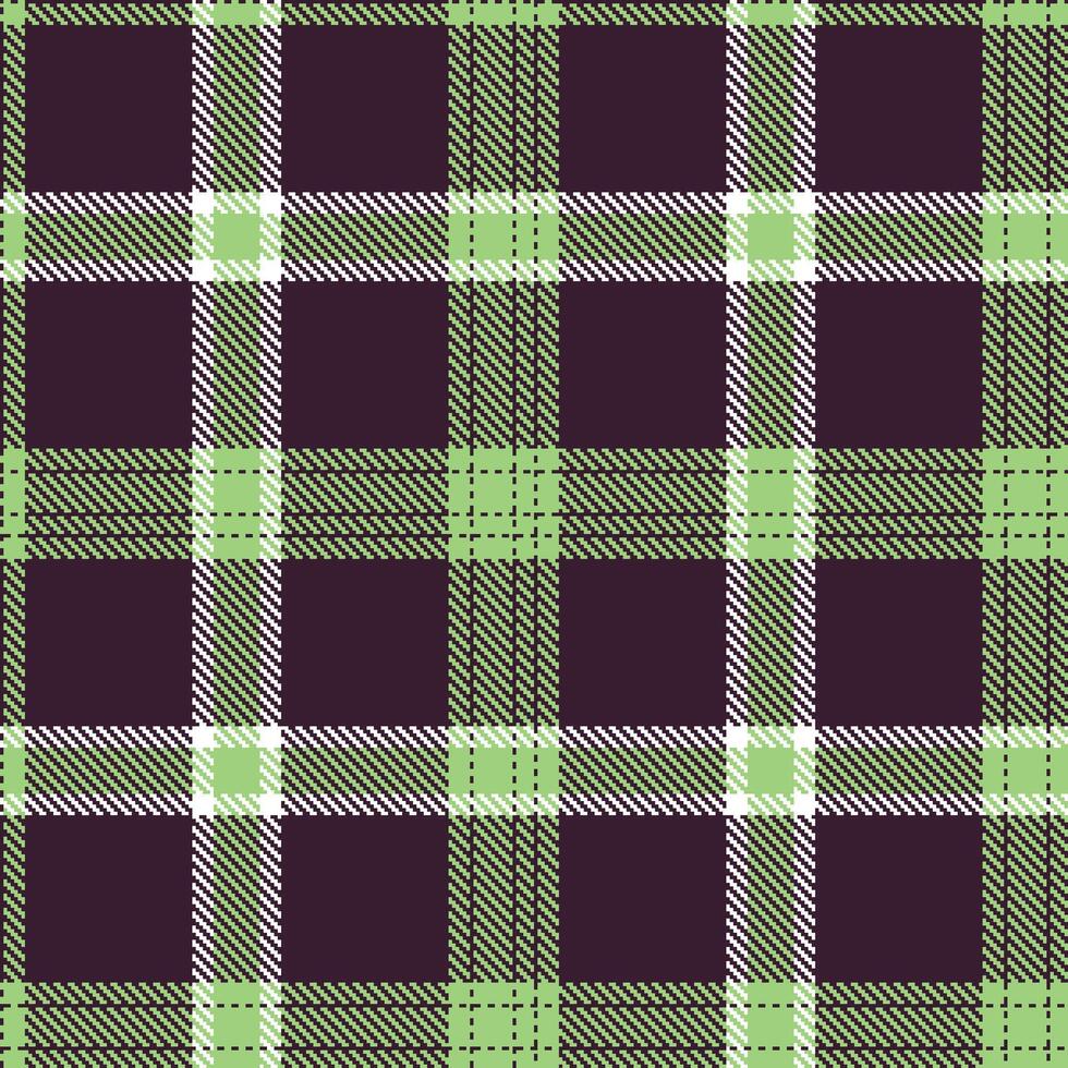 Light Aubergine and Rich Pale Light Green Seamless Tartan Textile Design vector