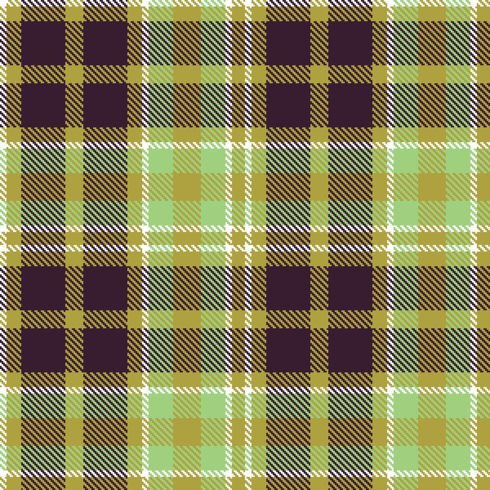 Modern Seamless Tartan in Neon Desert tones Textile Design vector