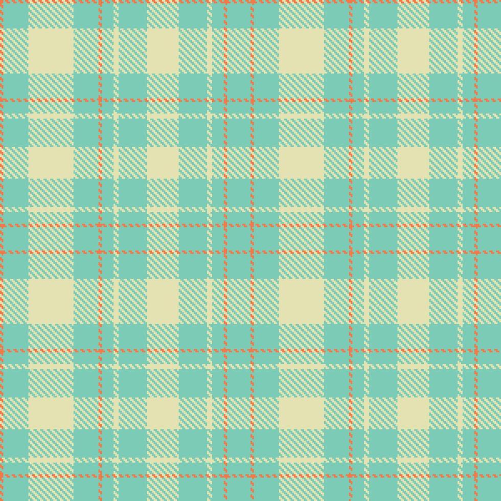 Modern Seamless Tartan in Muted Bright Teal tones Textile Design vector