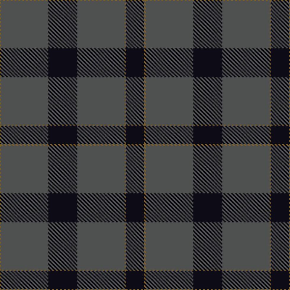 Rich Poop Brown and Bright Charcoal Grey Seamless Tartan Textile Design vector