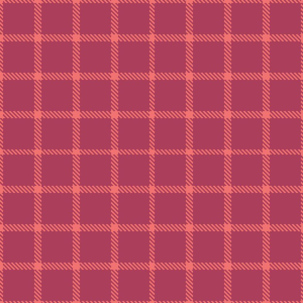 Modern Soft Salmon Pink Seamless Tartan Textile Design vector