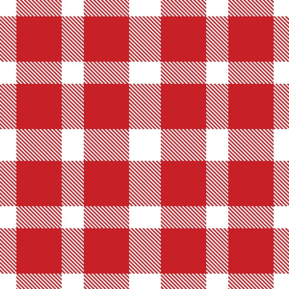 Smoky White Seamless Tartan with Rich Scarlet accents Textile Design vector