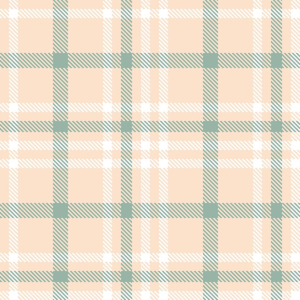 Modern Seamless Tartan in Cool Light Peach tones Textile Design 386 vector