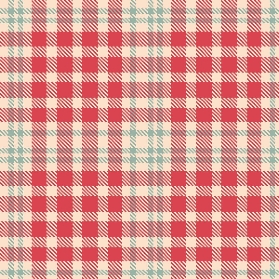 Modern Seamless Tartan in Neon Light Peach tones Textile Design Variant 187 vector