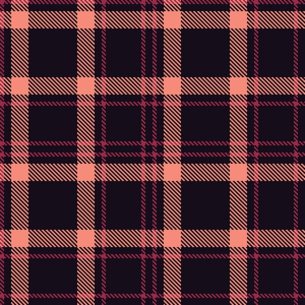 Iridescent Almost Black and Cool Purple Red Seamless Tartan Textile Design vector