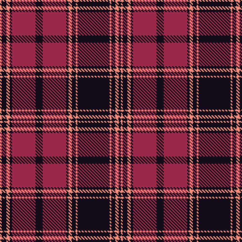 Modern Dusty Almost Black Seamless Tartan Textile Design vector