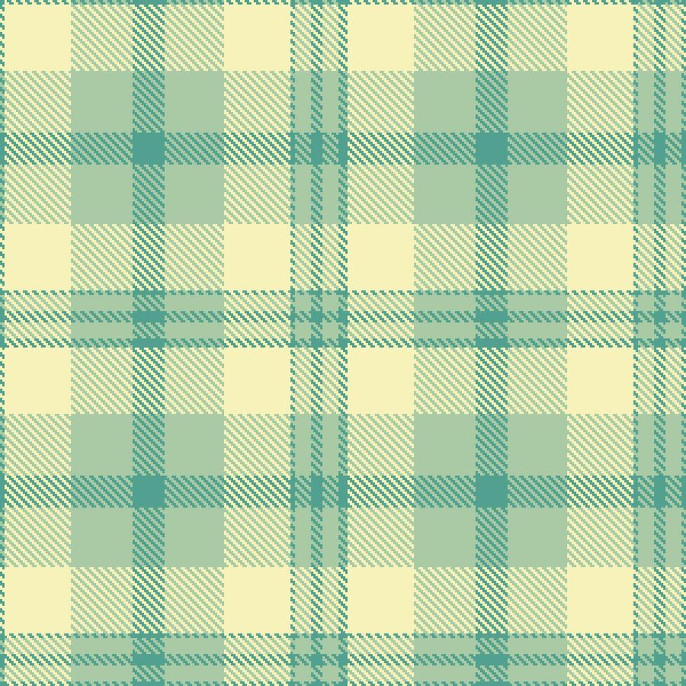 Neon Dull Teal Seamless Tartan with Metallic Greenish Grey accents Textile Design vector
