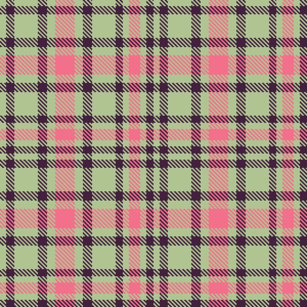 Rich Lichen and Smoky Eggplant Seamless Tartan Textile Design vector