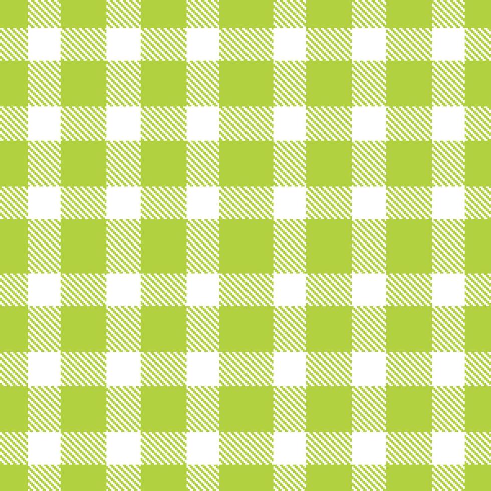 Cool Yellowish Green and Iridescent White Seamless Tartan Textile Design vector