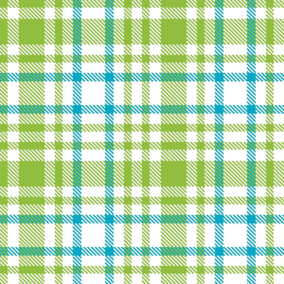 Modern Vivid White Seamless Tartan Textile Design 386 vector