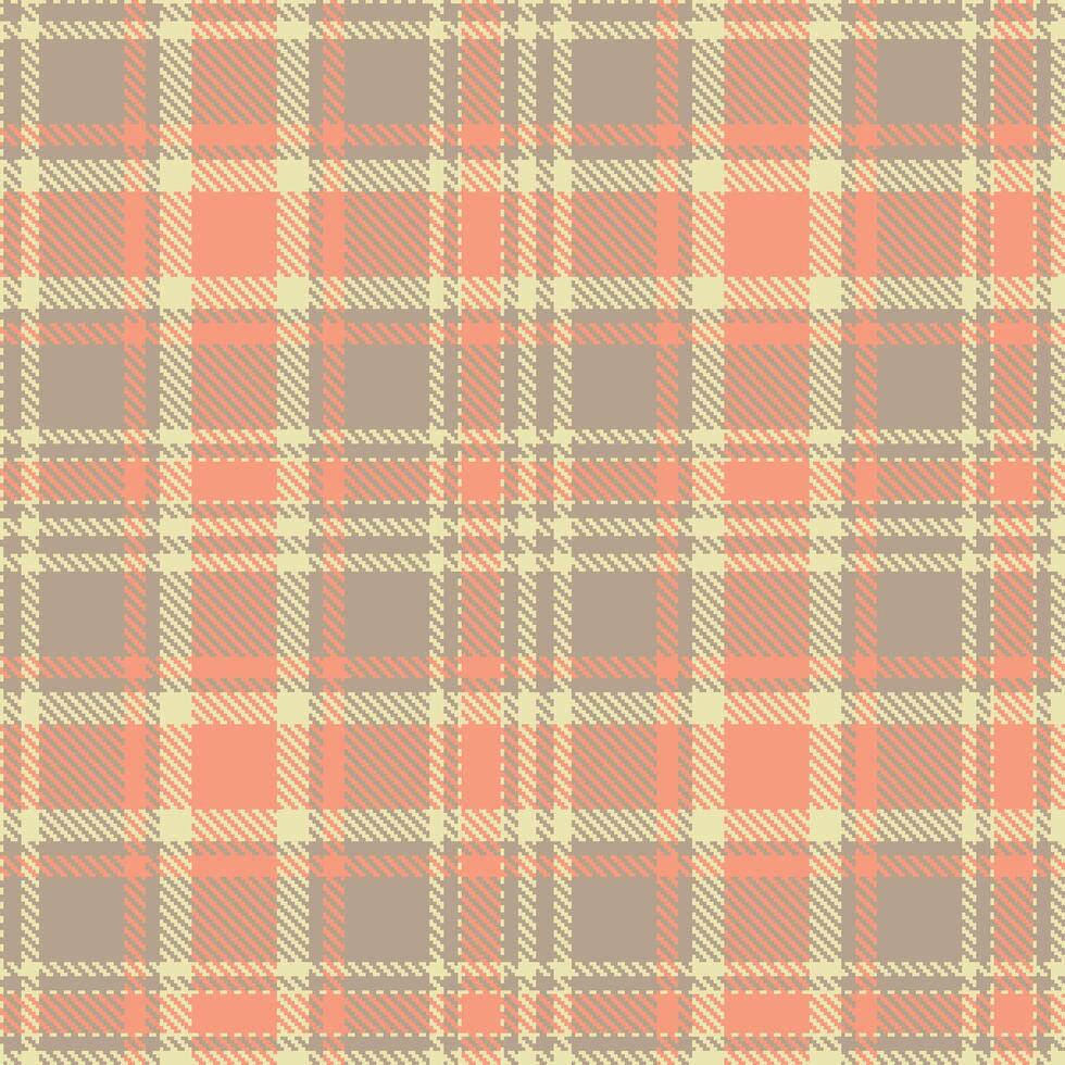Modern Seamless Tartan in Deep Beige tones Textile Design 386 vector