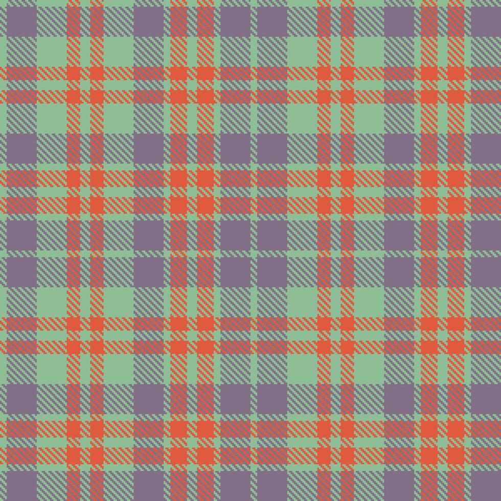 Modern Seamless Tartan in Cool Greyish Green tones Textile Design vector