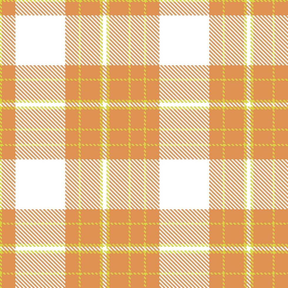 Modern Smoky Dull Yellow Seamless Tartan Textile Design vector
