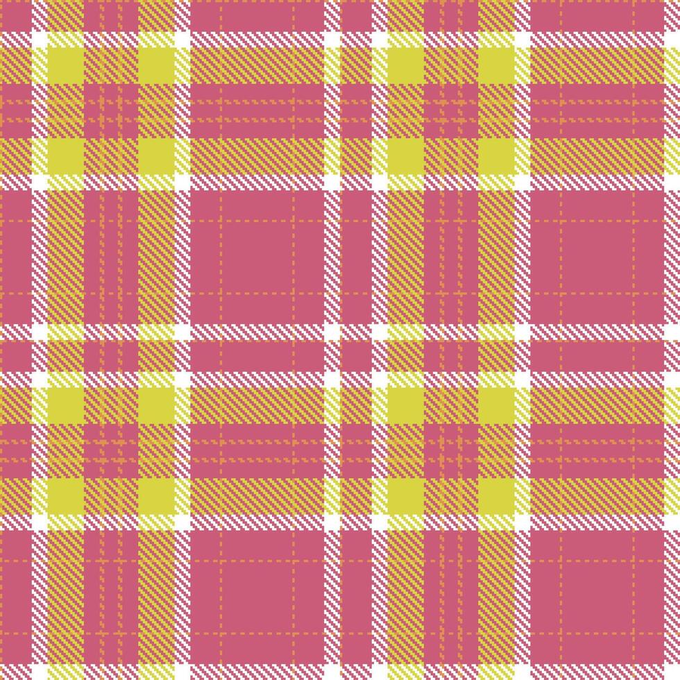 Modern Cool Rose Seamless Tartan Textile Design vector