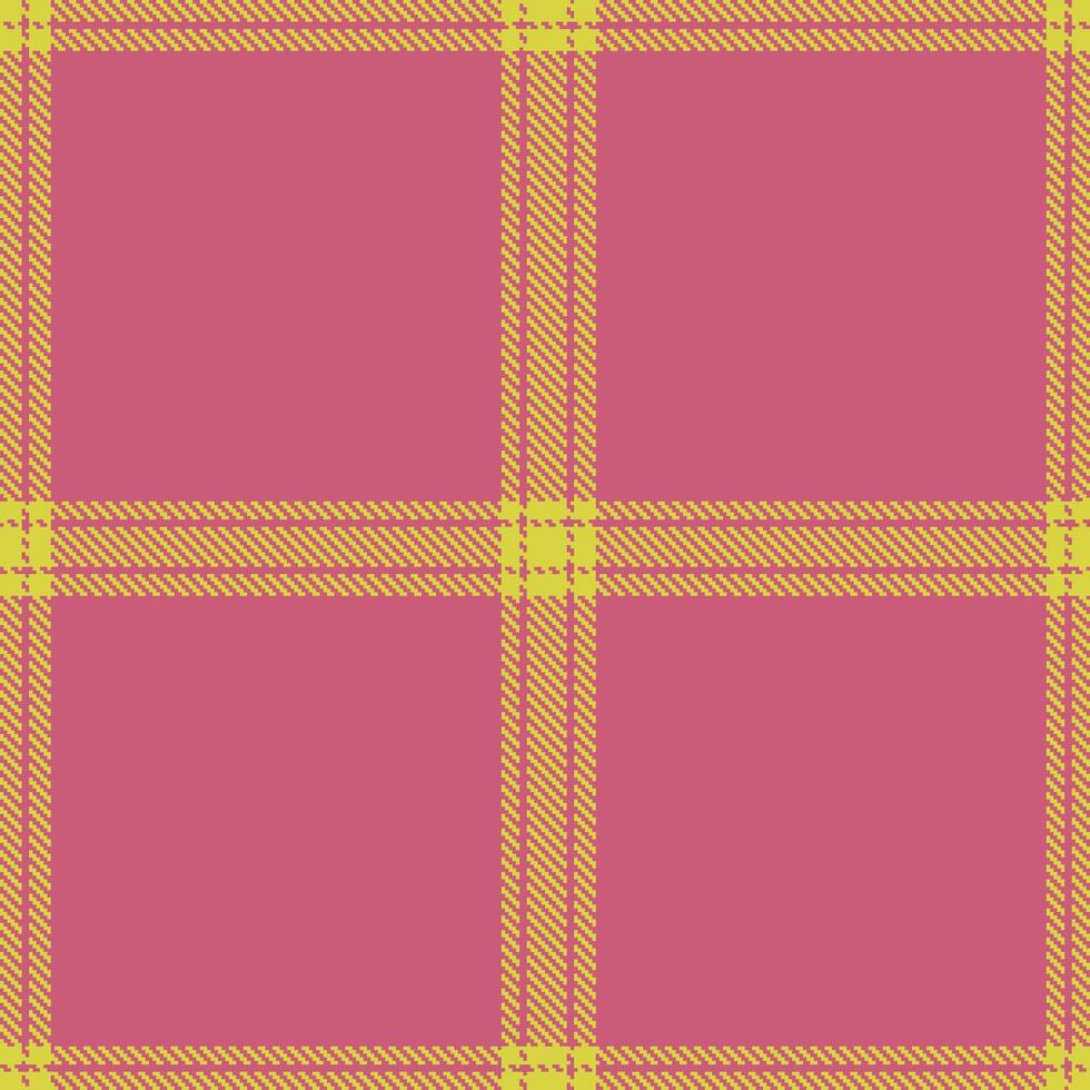 Modern Soft Dull Yellow Seamless Tartan Textile Design vector