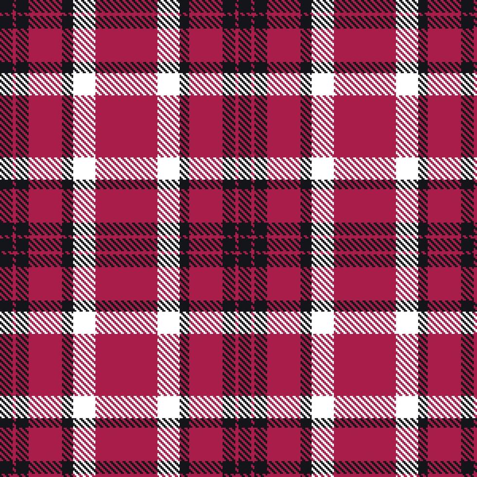 Soft Almost Black and Dark Purplish Red Seamless Tartan Textile Design vector