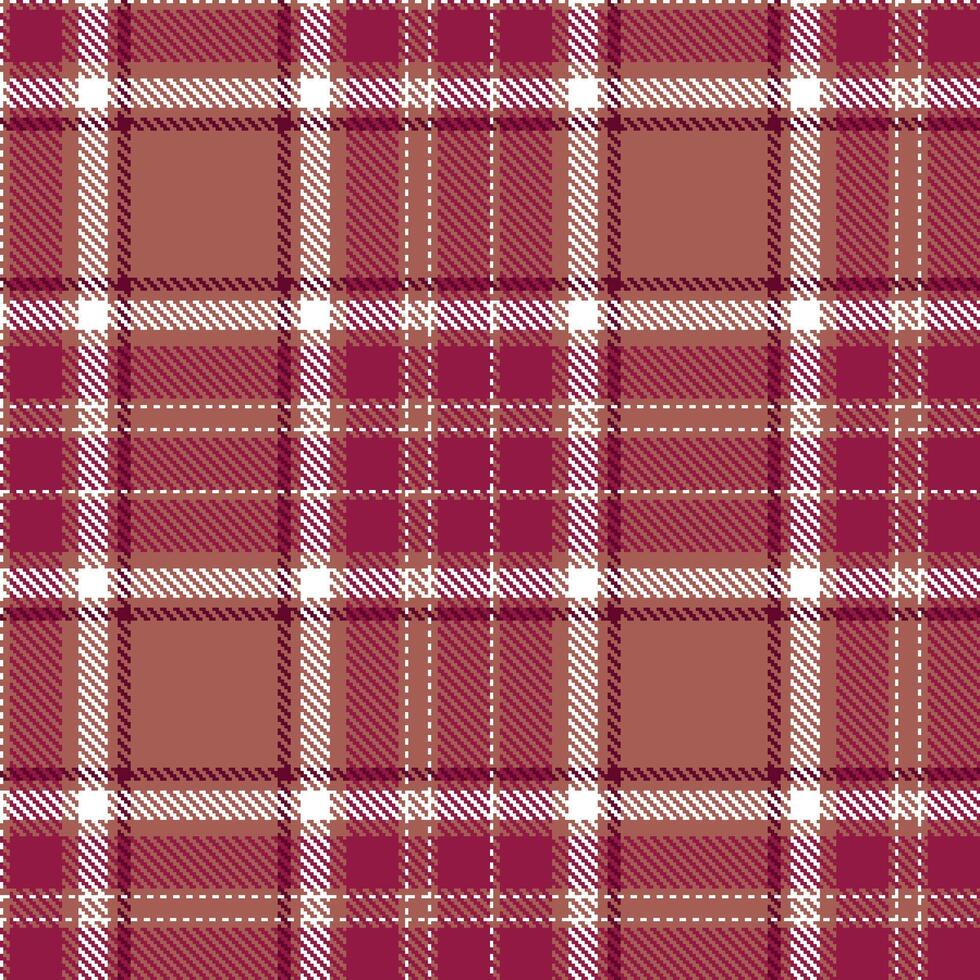 Modern Seamless Tartan in Metallic Pinkish Brown tones Textile Design vector