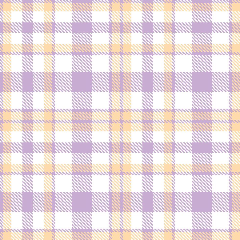 Light Lilac and Pale White Seamless Tartan Textile Design vector