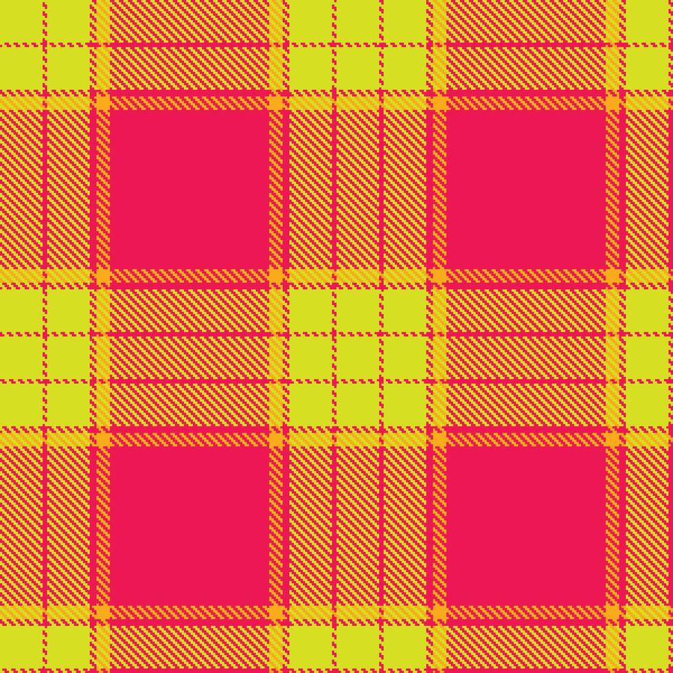 Modern Rich Pink Red Seamless Tartan Textile Design vector