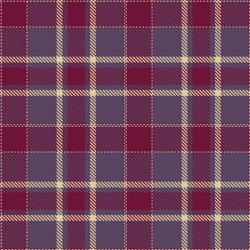 Modern Rich Merlot Seamless Tartan Textile Design vector