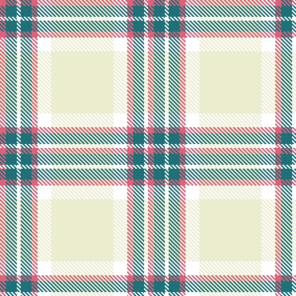 Modern Seamless Tartan in Neon White tones Textile Design Variant 524 vector