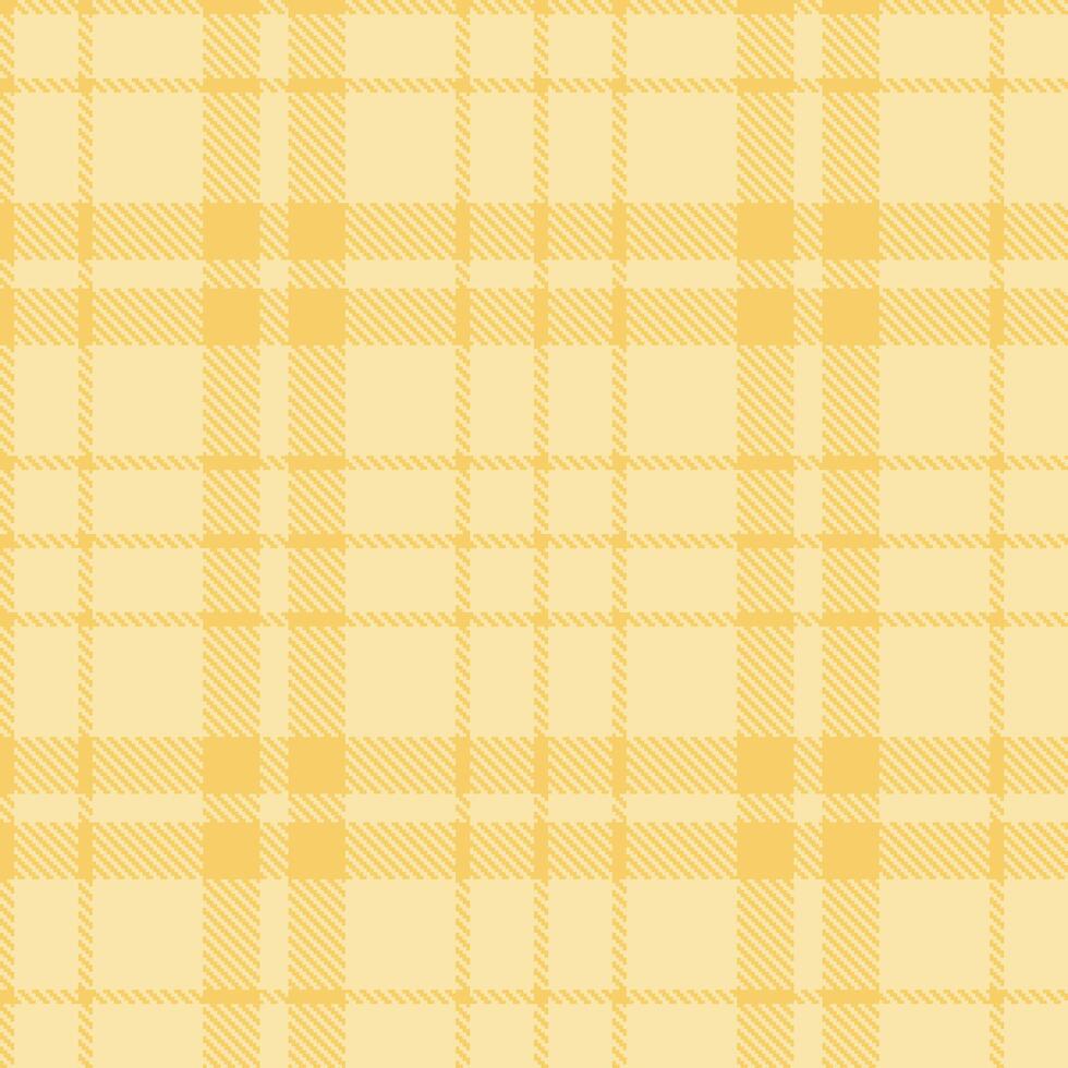 Metallic Light Mustard and Metallic Pale Peach Seamless Tartan Textile Design vector