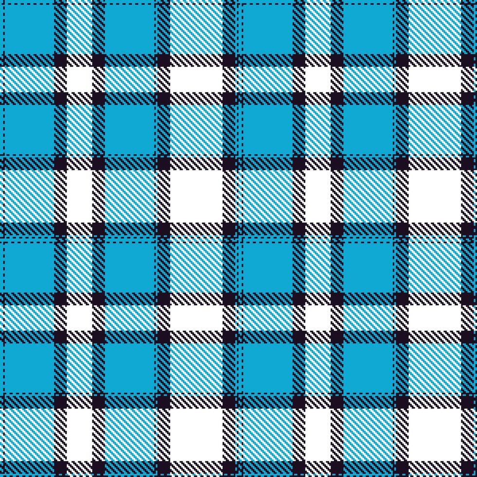 Modern Seamless Tartan in Bright Midnight tones Textile Design vector