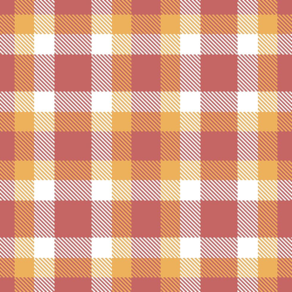 Modern Seamless Tartan in Rich Dark Salmon tones Textile Design vector