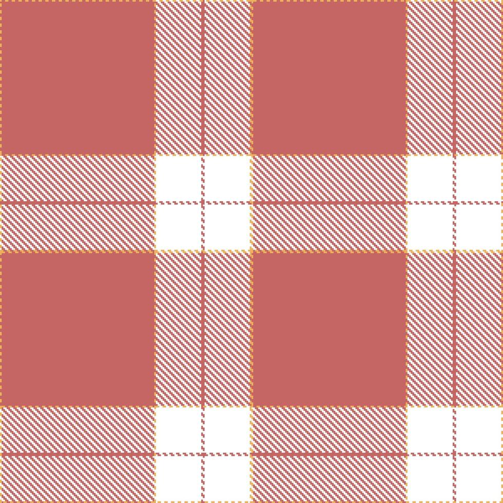 Muted Apricot Seamless Tartan with Warm Dark Salmon accents Textile Design vector