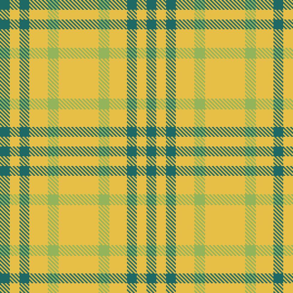 Modern Seamless Tartan in Neon Maize tones Textile Design vector