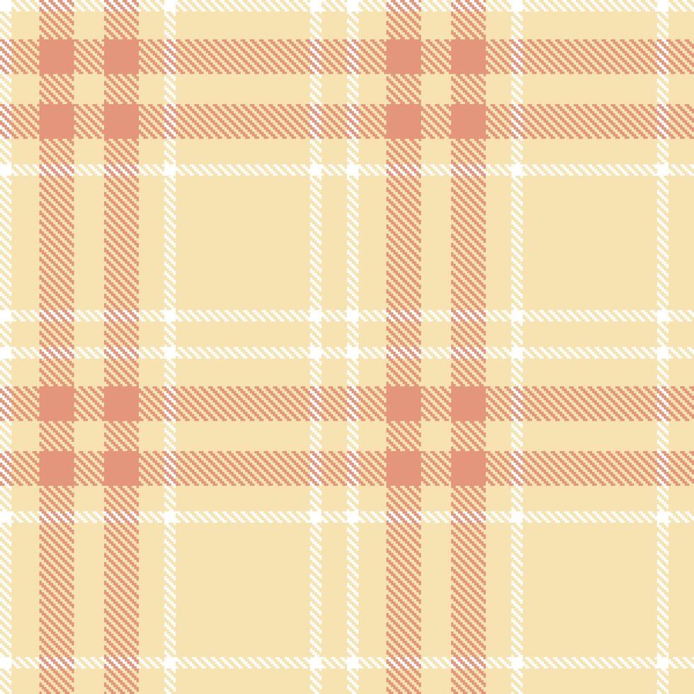 Modern Seamless Tartan in Iridescent Pale Peach tones Textile Design 386 vector