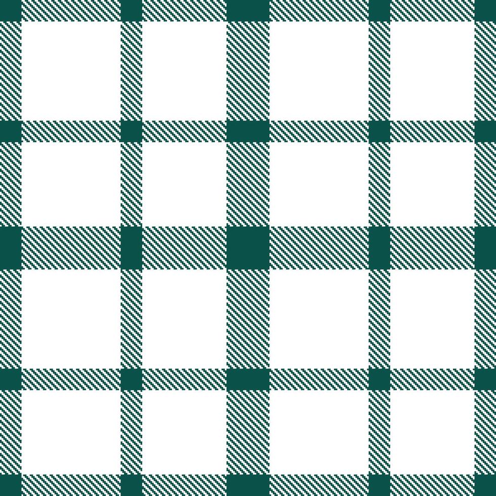 Cool Dark Blue Green and Muted White Seamless Tartan Textile Design vector