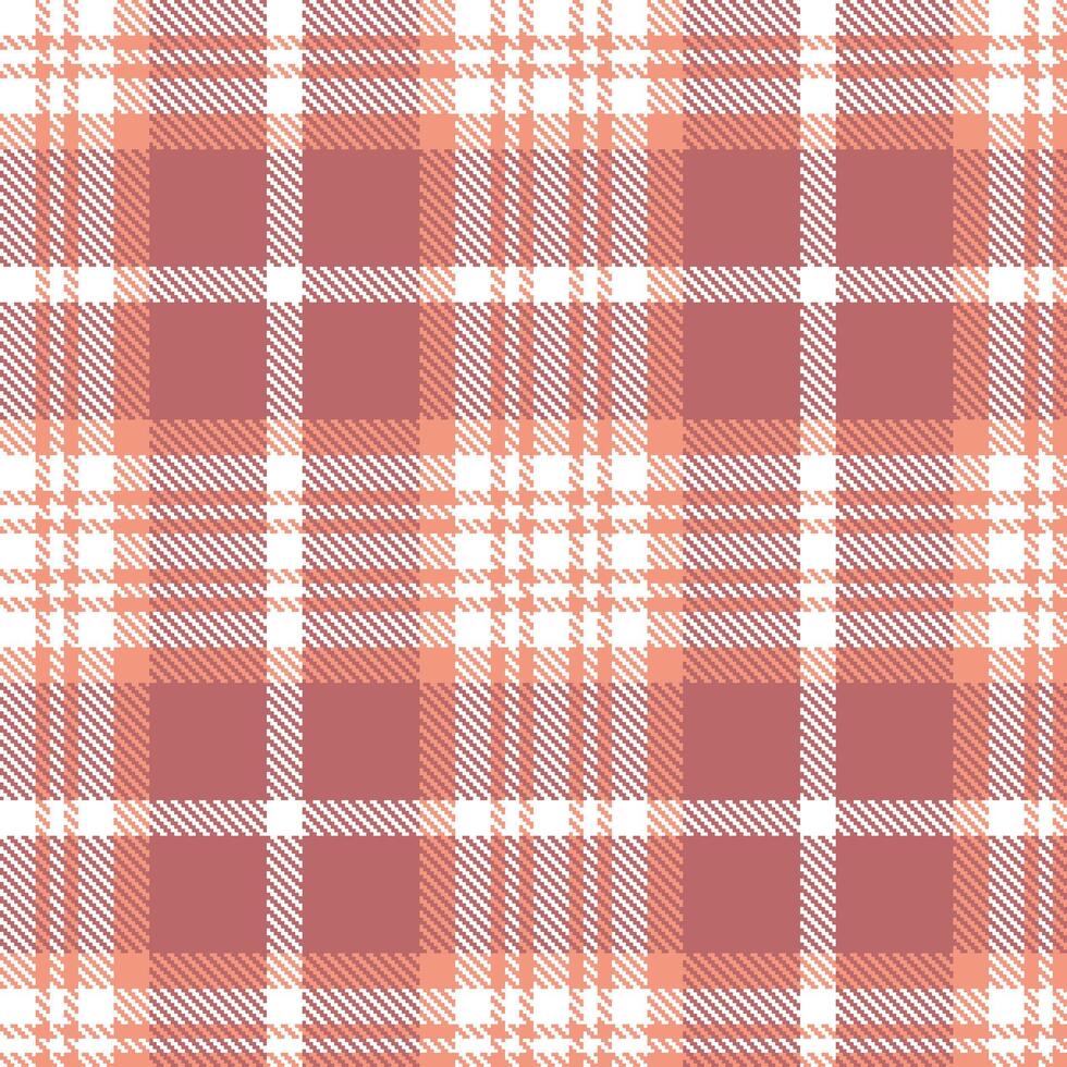 Metallic White and Muted Peachy Pink Seamless Tartan Textile Design vector