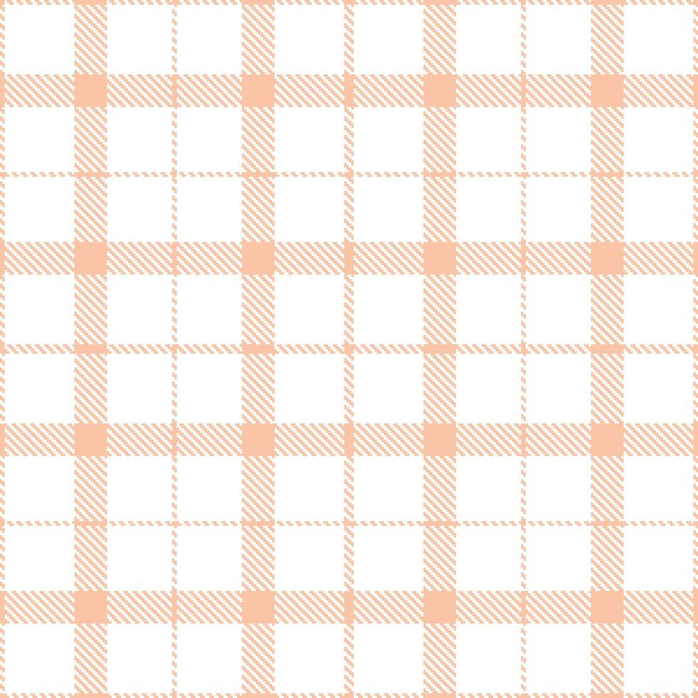 Modern Seamless Tartan in Rich Pale Salmon tones Textile Design vector