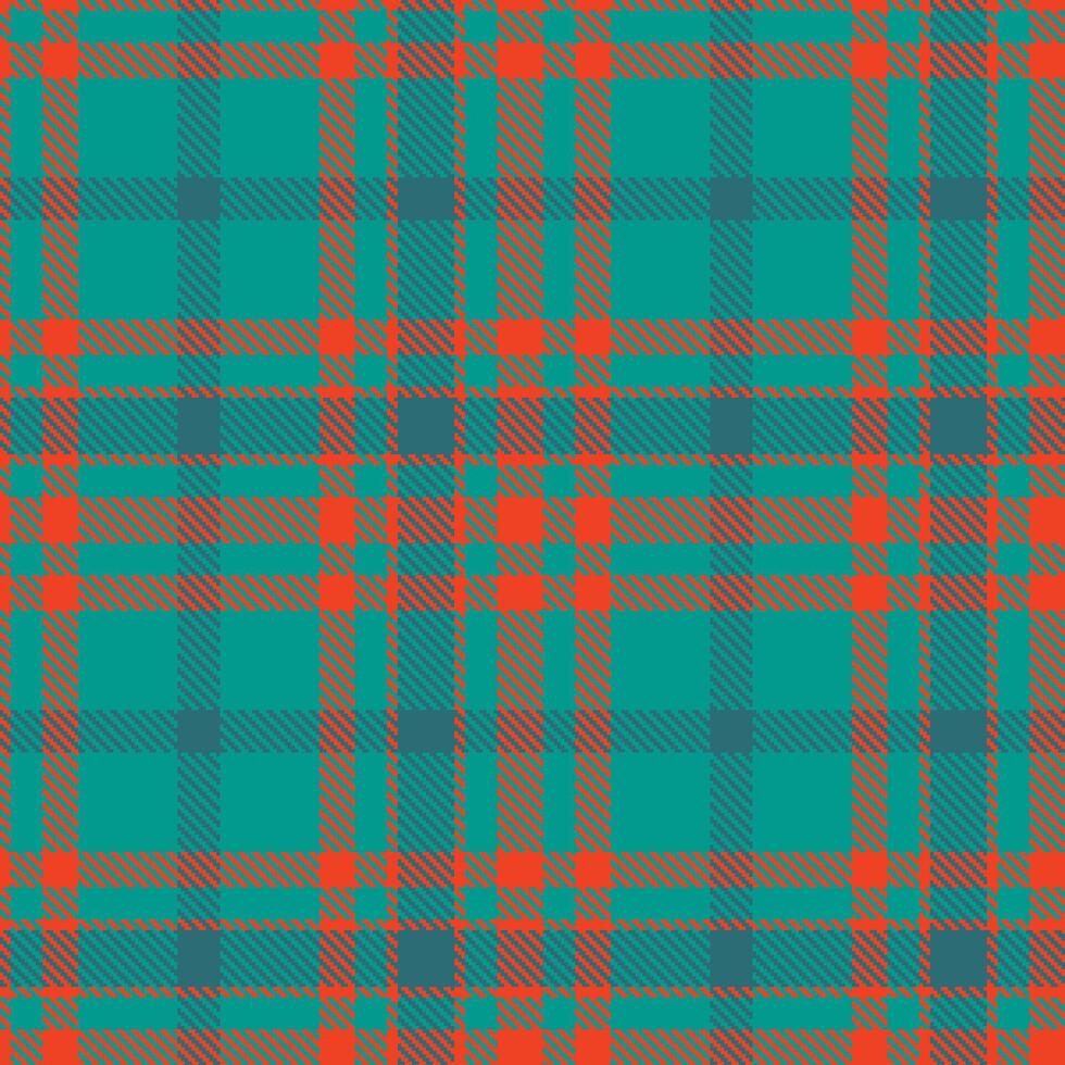 Muted Orangish Red and Deep Blue and green Seamless Tartan Textile Design vector