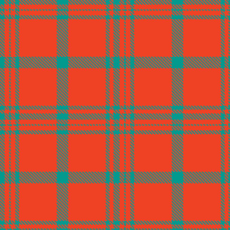 Muted Blue and green and Iridescent Orangish Red Seamless Tartan Textile Design vector