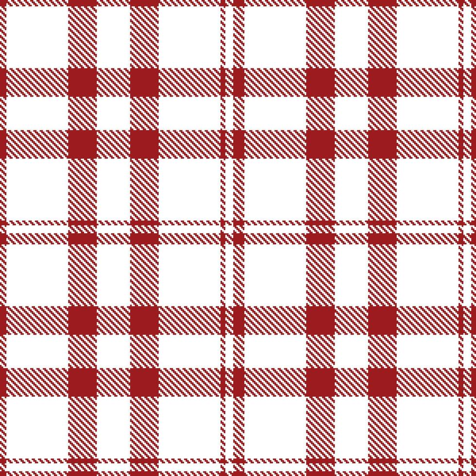Modern Seamless Tartan in Dusty Deep Red tones Textile Design vector