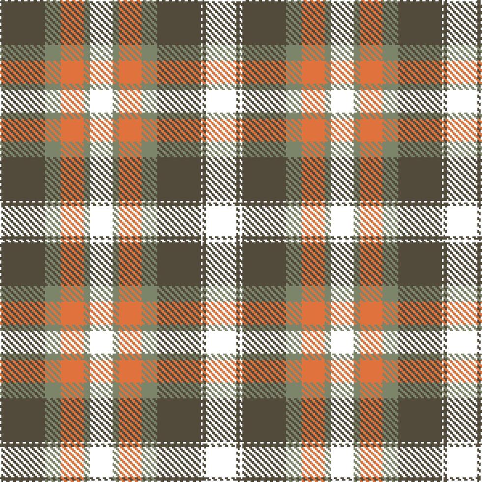 Deep White Seamless Tartan with Vivid Charcoal Grey accents Textile Design vector