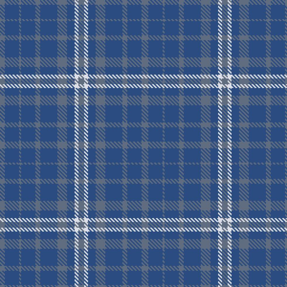Modern Seamless Tartan in Light Slate tones Textile Design vector
